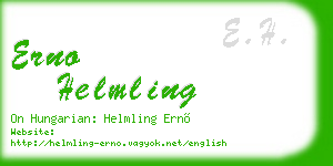erno helmling business card